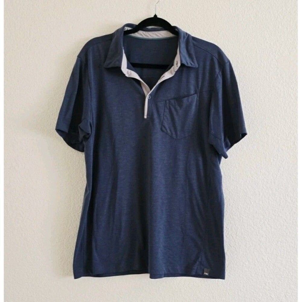 Outdoor Research Clearwater Short Sleeve Polo Shirt Men's Est Size Medium Blue
